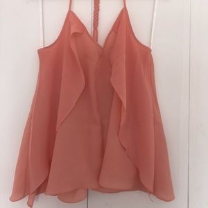 BCBGeneration Layered Ruffle Crop Cami Top NWOT Size Large